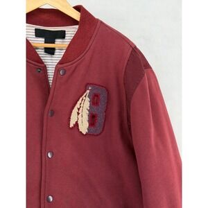 Black Scale Varsity Bomber Jacket Maroon Burgundy XXL Pain Is Inevitable